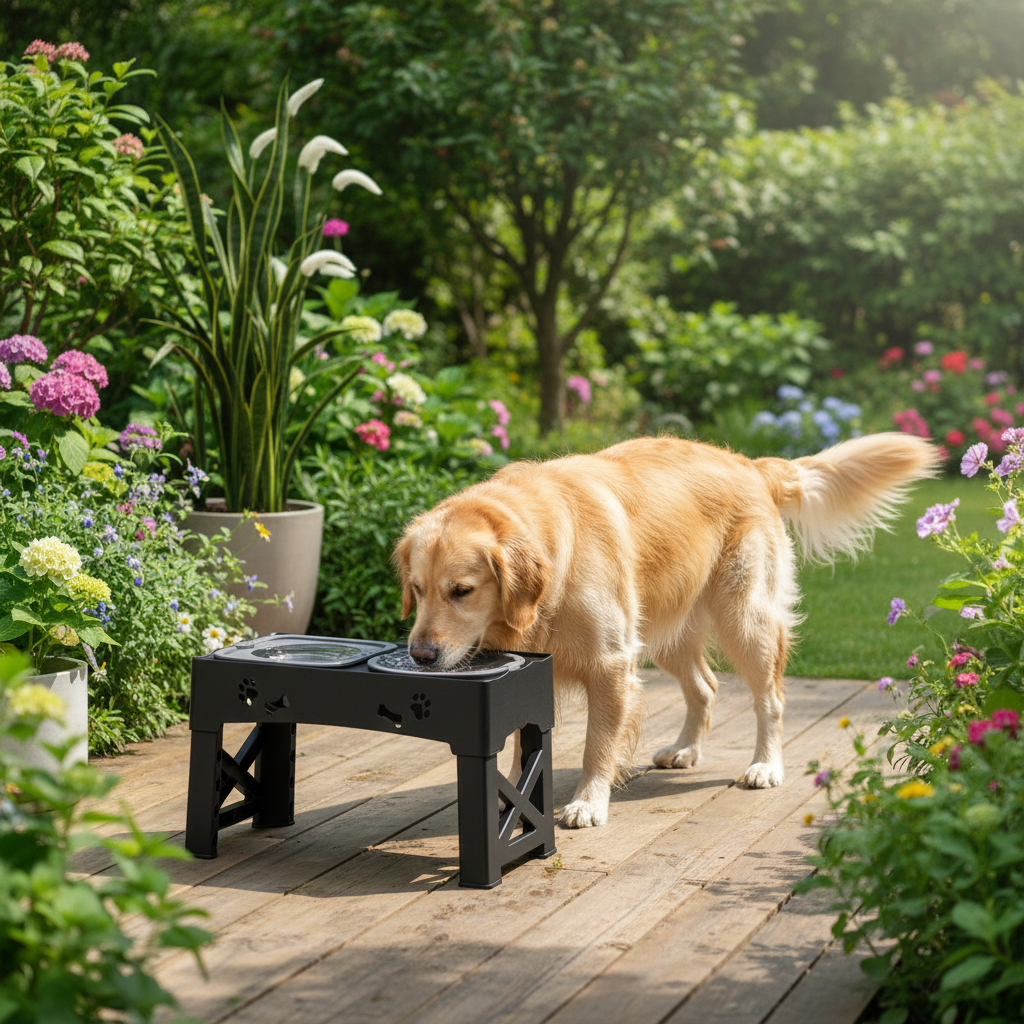 Raised Dog Bowl Stand for Cats and Dogs Pet Feeder Bowls Double Feeder High Stand for Small Medium and Large Dogs Cats