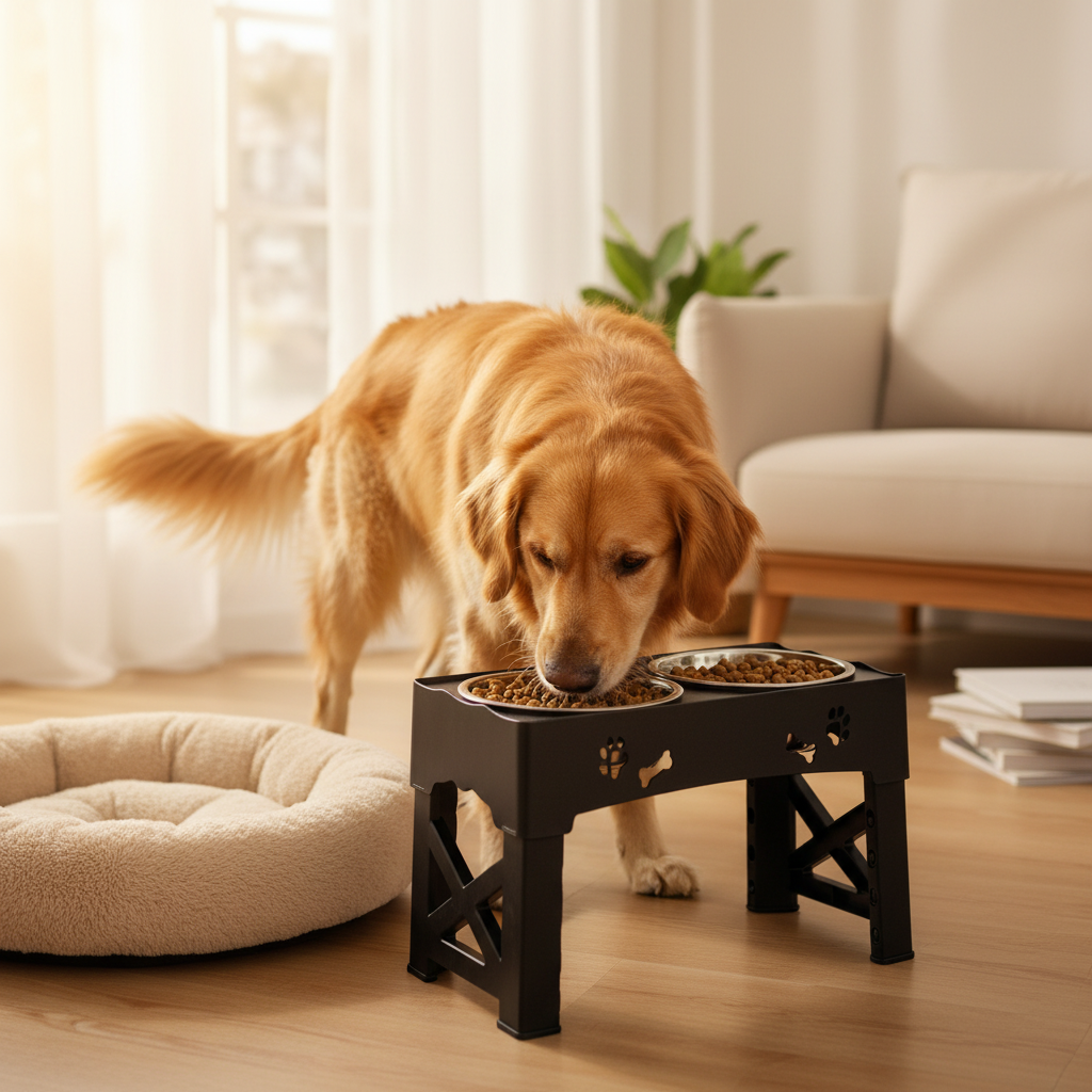 Raised Dog Bowl Stand for Cats and Dogs Pet Feeder Bowls Double Feeder High Stand for Small Medium and Large Dogs Cats